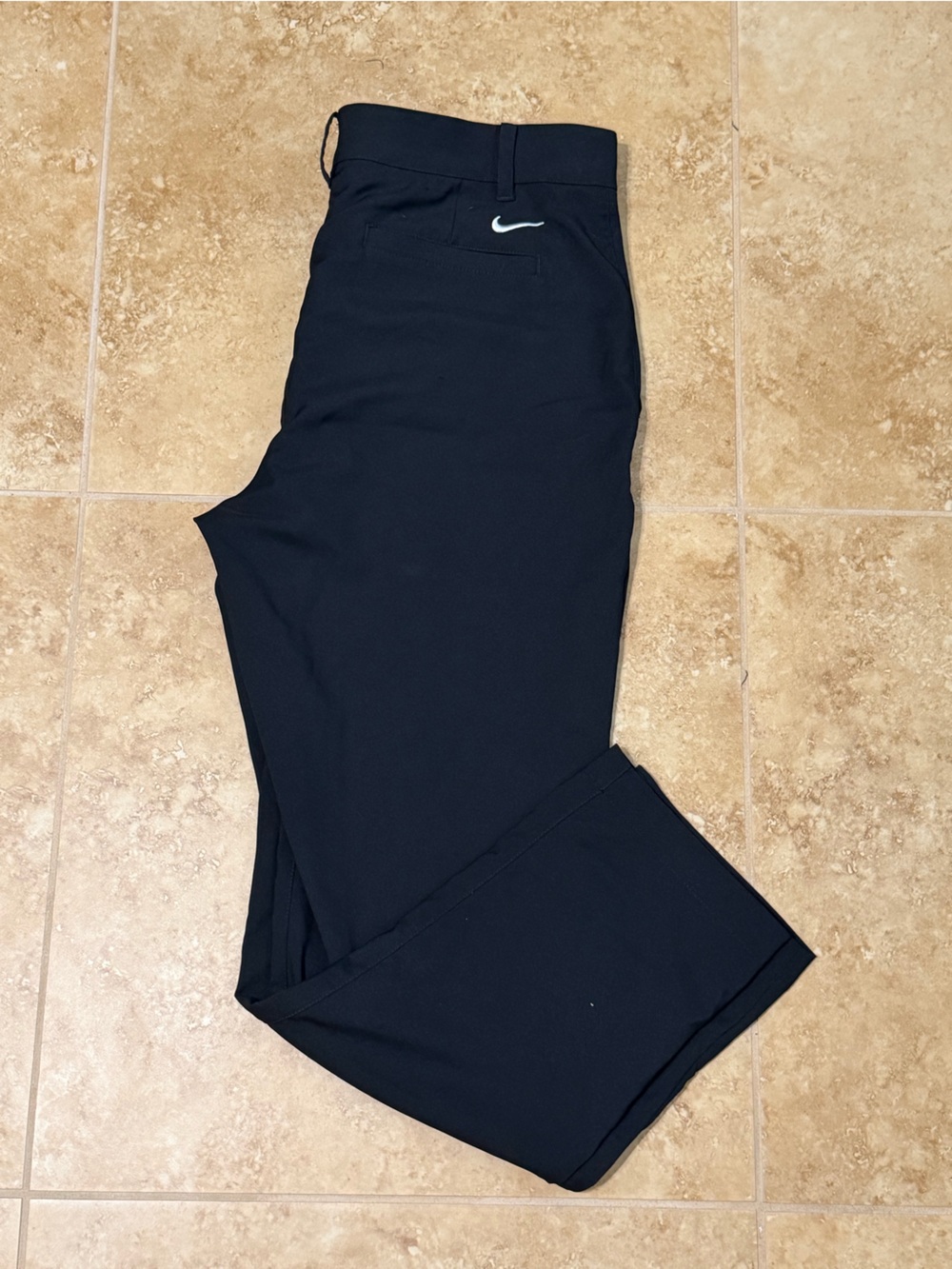 Men’s Black Jogger Pants with White Swoosh 36 waist